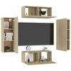 vidaXL 4-tlg. TV-Schrank-Set Sonoma-Eiche Holzwerkstoff