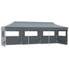 vidaXL Faltzelt Partyzelt Pop-Up mit 5 Seitenw&auml;nden 870x291x315 cm Anthrazit