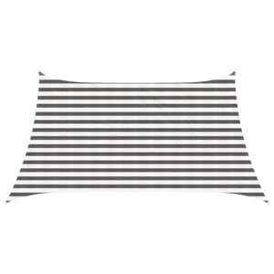 vidaXL Sonnensegel 3 / 4 x 2 m HDPE Rechteckig Hellgrau und Wei&szlig;