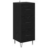 vidaXL Sideboard Schwarz Eichen-Optik 34 x 34,5 x 90 cm Holzwerkstoff