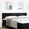 vidaXL LED Kopfteil mit LED-Lichtleisten Schwarz 180 cm Polyester