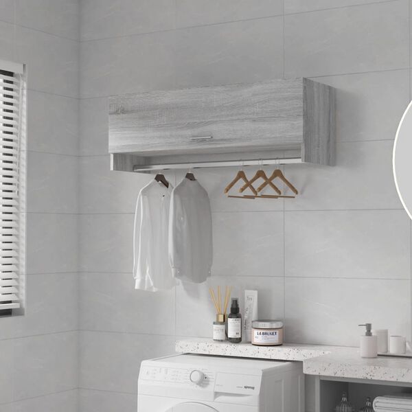 vidaXL Kleiderschrank Grau Sonoma 100x32,5x35 cm Holzwerkstoff