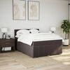 vidaXL Boxspringbett mit Matratze Dunkelbraun 140x200 cm Stoff