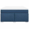 vidaXL Boxspringbett mit Matratze Blau 140x190 cm Stoff