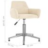 vidaXL Esszimmerst&uuml;hle 2 Stk. Drehbar Creme Samt