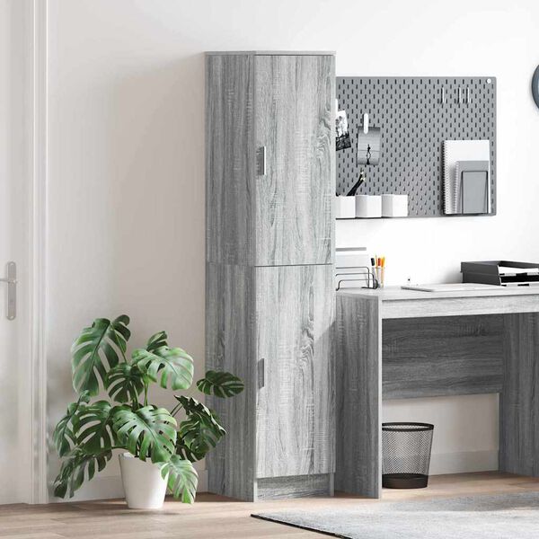 vidaXL Highboard Grau Sonoma 35 x 39 x 168 cm Holzwerkstoff