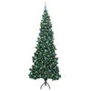vidaXL Eckiger k&uuml;nstlicher Weihnachtsbaum Gr&uuml;n 240 cm PVC und Metall