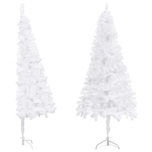 vidaXL K&uuml;nstlicher Eck-Weihnachtsbaum Wei&szlig; 240 cm PVC