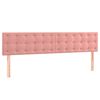 vidaXL Boxspringbett mit Matratze Rosa 200x200 cm Samt