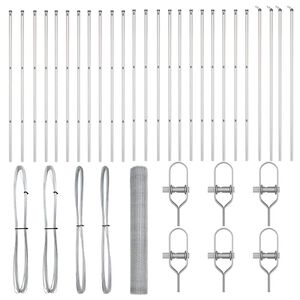 vidaXL Zaunpfosten Silber