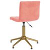 vidaXL Esszimmerst&uuml;hle 4 Stk. Drehbar Rosa Samt