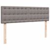 vidaXL Ottoman-Bett mit Matratze Taupe 140x200 cm Stoff