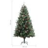 vidaXL Weihnachtsbaum mit Zapfen Grün 195 cm PVC & PE