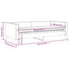 vidaXL Tagesbett mit Matratze Creme 100x200 cm Stoff
