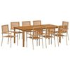 vidaXL Garten Essgruppe 9 stk. Beige Massivholz Akazie