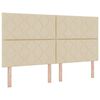vidaXL Boxspringbett mit Matratze Creme 180 x 200 cm Stoff