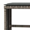 vidaXL 5-tlg. Garten-Essgruppe mit Kissen Grau Poly Rattan