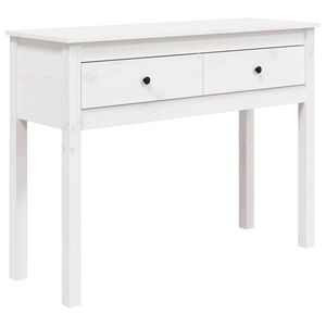vidaXL Konsolentisch Wei&szlig; 100x35x75 cm Massivholz Kiefer