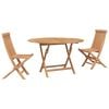 vidaXL Garten Bistro Set 3 Stk. Natur Massivholz Teak