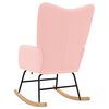 vidaXL Schaukelstuhl Rosa Sherpa-Stoff