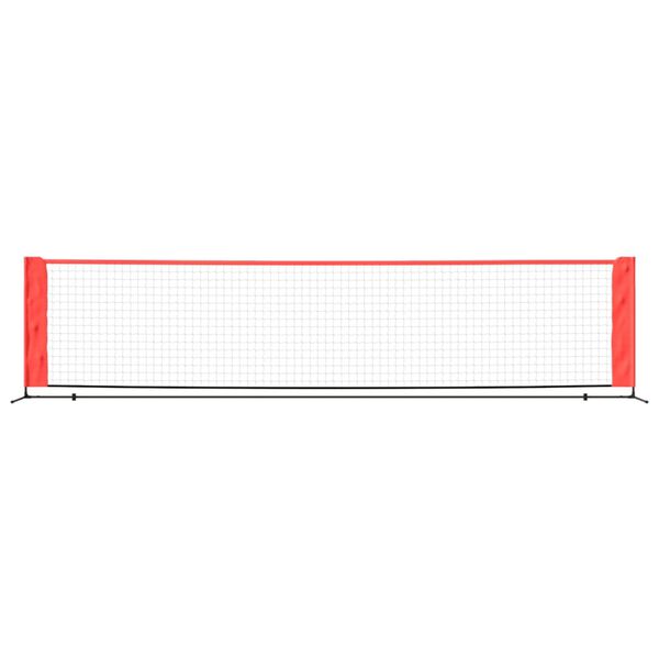vidaXL Tennisnetz Schwarz und Rot 400x100x87 cm Polyester