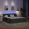 vidaXL Bett mit Stauraum und LED mit LED Dunkelgrau 180 x 200 cm Stoff