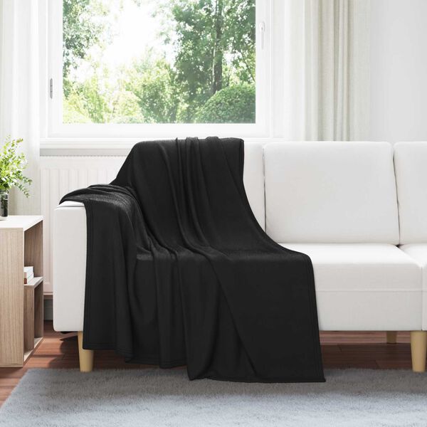 vidaXL Wohndecken 6 pcs Schwarz 170 x 130 cm Fleece