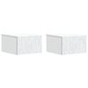 vidaXL Wandmontierter Nachttisch 2 pcs Wei&szlig; 49 x 34,5 x 20 cm