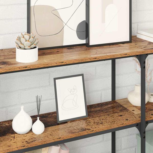 vidaXL Konsolentisch Altholz 150 x 29 x 75 cm Sperrholz und Metall