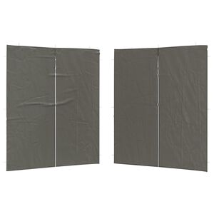 vidaXL Party Zelt Seitenteil 2 pcs Anthrazit 200 x 195 cm PE und Stahl