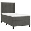 vidaXL Boxspringbett mit Matratze Dunkelgrau 100x200 cm Samt