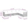 vidaXL 6-tlg. Garten-Sofagarnitur mit Kissen Beige Poly Rattan