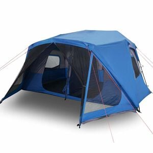 vidaXL Familienzelt 10 Personen Blau Quick Release Wasserdicht