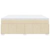 vidaXL Boxspringbett mit Matratze Creme 180x200 cm Stoff