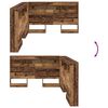 vidaXL Aufbewahrungskopfteil mit Regal Altholz 120 cm Holzwerkstoff