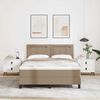 vidaXL Boxspringbett mit Matratze Cappuccino 140 x 190 cm Kunstleder