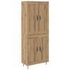 vidaXL Highboard Artisan-Eiche 69,5 x 34 x 180 cm Holzwerkstoff