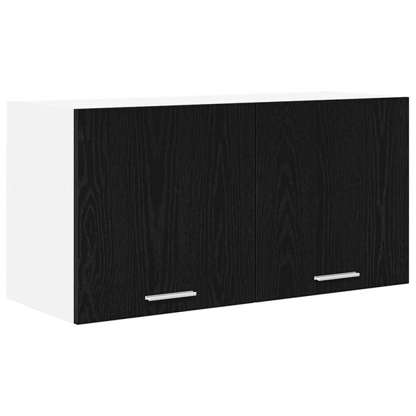 vidaXL H&auml;ngeschrank Schwarz Eichen-Optik 80 x 31 x 40 cm Holzwerkstoff