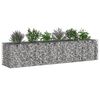 vidaXL Gabionen Hochbeet 2 pcs Silber 260 x 60 x 55 cm
