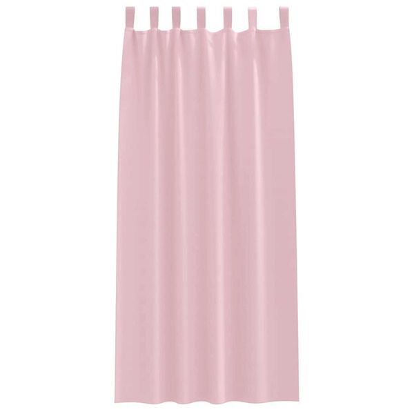 vidaXL Verdunkelungs-Vorh&auml;nge mit Ringen 2 pcs Babyrosa 245 x 140 cm
