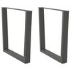 vidaXL Esstisch Beine V-Form 2 St&uuml;ck Anthrazit 80x(72-73,3) cm Stahl