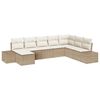 vidaXL Garten-Sofa-Set 8 stk. Beige und Creme Poly-Rattan