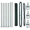vidaXL Sechseckzaun mit Betonsockel 10 x 1 m PVC-beschichteter Stahl