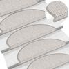 vidaXL Stufenmatten Selbstklebend Sisal-Optik 30Stk. 65x21x4cm Platina