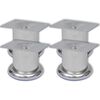 vidaXL 4 x M&ouml;belfu&szlig; Sofafu&szlig; Sockelfu&szlig; Chrom rund 60 mm