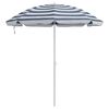 vidaXL Strandparasol Blau und Wei&szlig; 206 x 206 x 212 cm