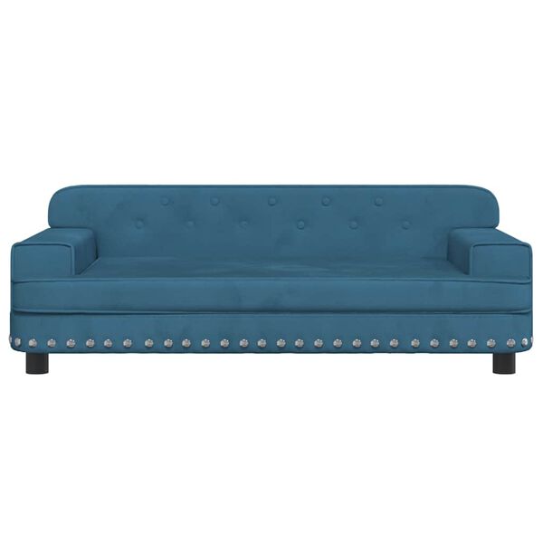vidaXL Kindersofa Blau 90x53x30 cm Samt