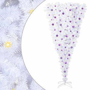vidaXL K&uuml;nstlicher Weihnachtsbaum Wei&szlig; 240 cm PVC und Stahl