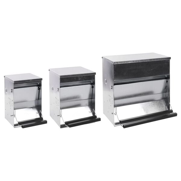 FLAMINGO H&uuml;hner-Futterautomat mit Tritt Timo 6 kg