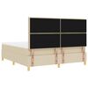 vidaXL Boxspringbett mit Matratze Creme 180 x 200 cm Stoff